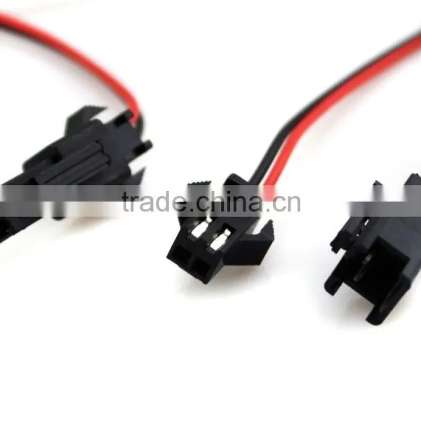 Wholesale SM 2-Pin LED Light Connector Female & Male Black Plug With Wire Cable photo-5