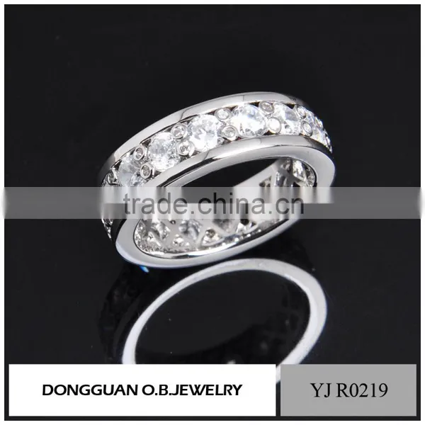 Fashion Women Wedding Ring Stainless Steel Single Cubic Zirconia Classic Engagement Ring photo-6
