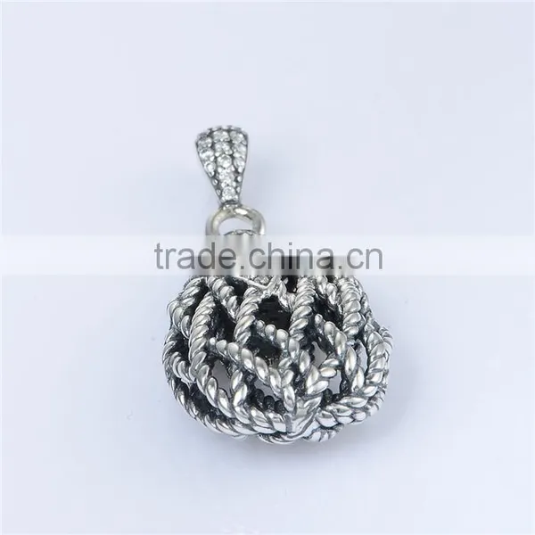 European Style Vintage Sterling Silver Pendant Necklace photo-5