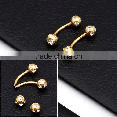 New Arrival Stainless Steel Colorful Crystal Body Piercing Jewelry photo-5