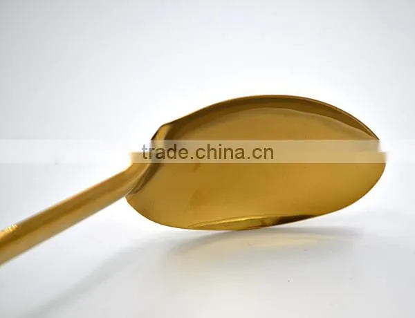 Fashion Style New Design TPR Handle Gold Plating Stainless Steel Serving Spoon photo-6