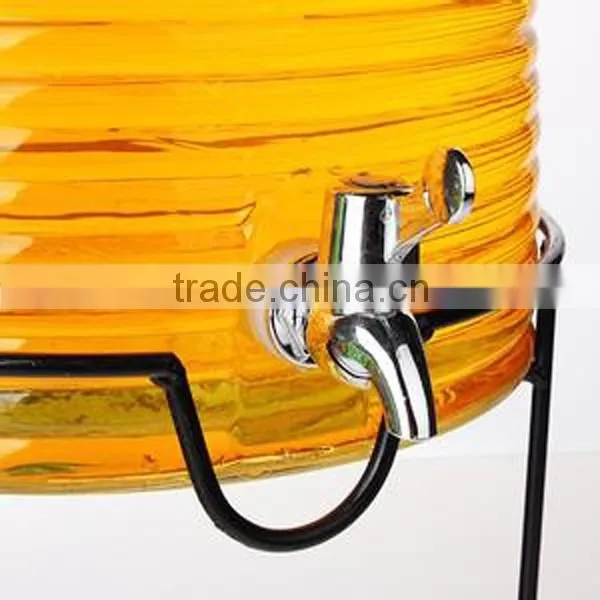 12L Beer Shape Glass Alcoholic Beverage Dispenser With Faucet photo-3