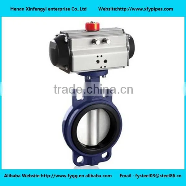 Pneumatic Multi-level Ductile Iron Wafer Butterfly Valve photo-5