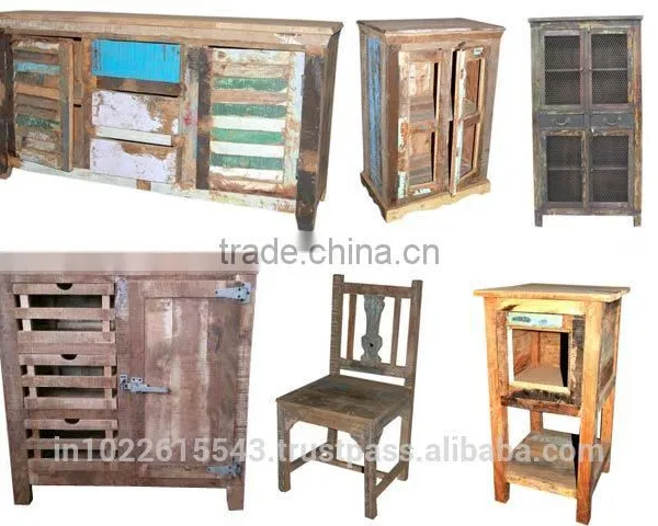 Recycle Wood Furniture Reclaimed Wood Collection ,INDUSTRIAL FURNITURE EXPORTER, Vintage Industrial Furniture. photo-2