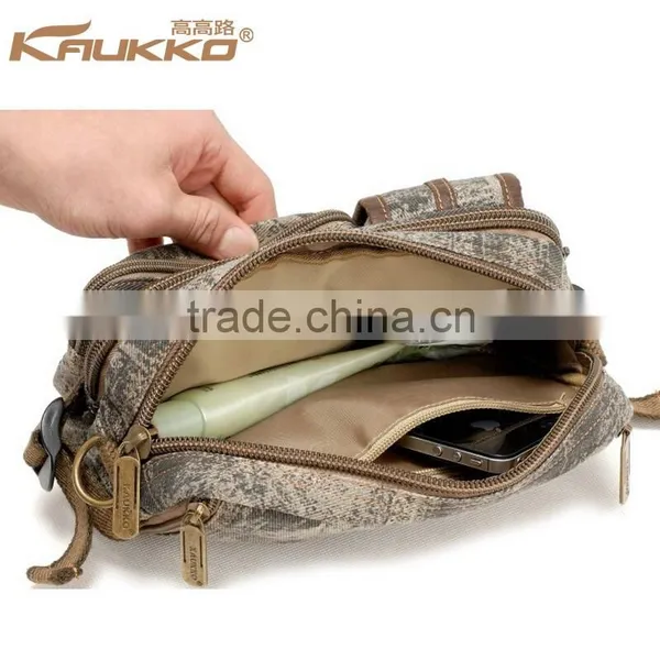 Trade Assurance Factory Khaki Color Clutch Bag Canvas Clutch Bag Canvas Men Waist Bag photo-3