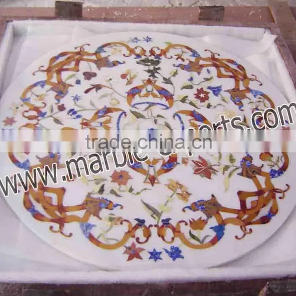 Beautiful Marble Inlay Dining Table Top photo-4