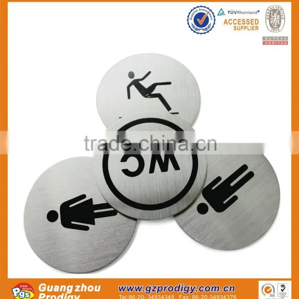 Stainless Steel Adhesive Door Plate/warning Door Signs in Hotels photo-5