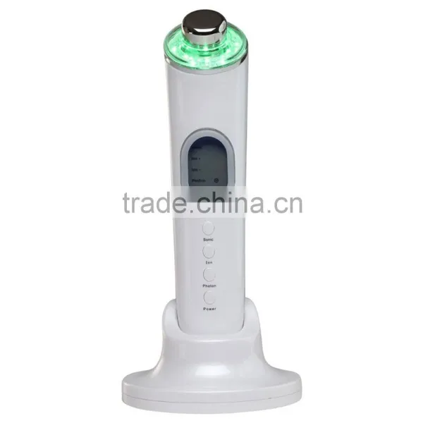 2016 5 in 1 Home Use Ultrasonic Ionic LED Light Therapy Equipment Ultrasonic Photon Galvanic Beauty Equipment photo-3