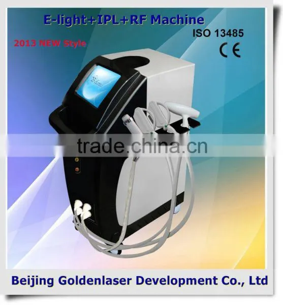 2013 New style E-light+IPL+RF machine www.golden-laser.org/ skin scope
