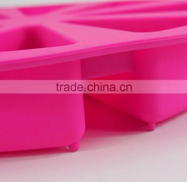 Pink Food Grade 8 Slice Silicon Cake Mould Silicone photo-6