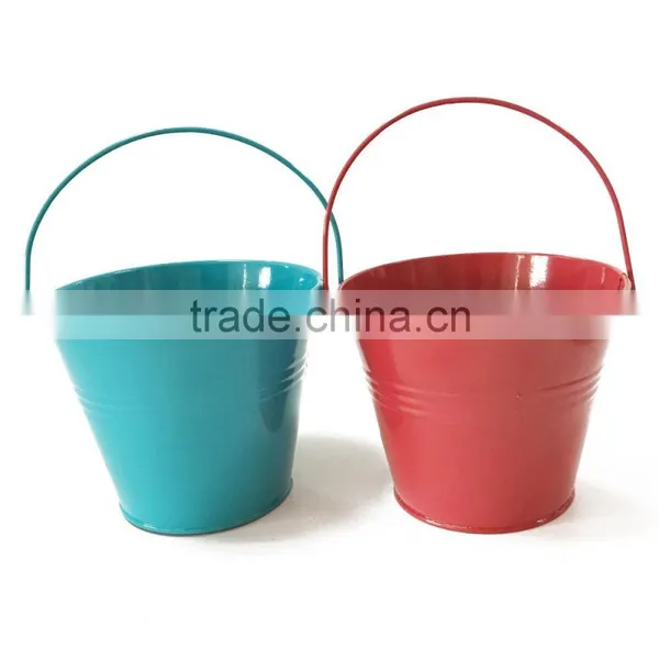 A9434e Wedding Favor Tin Pail, Metal Pail, Colored Tin Bucket photo-4