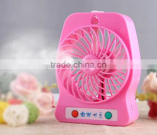 Multifunctional Plastic Portable Battery Operated Mini Spray Cooling Fan Water Mist Fan photo-2