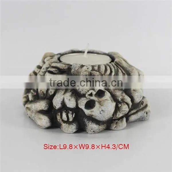 Resin Halloween Skull Candle Holder photo-5