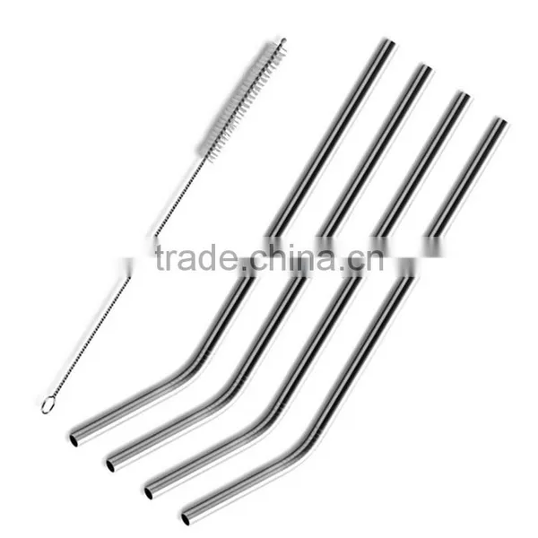 Eco-friendly Reusable Cold Drinking Straws / Stainless Steel Drinking Straws photo-5