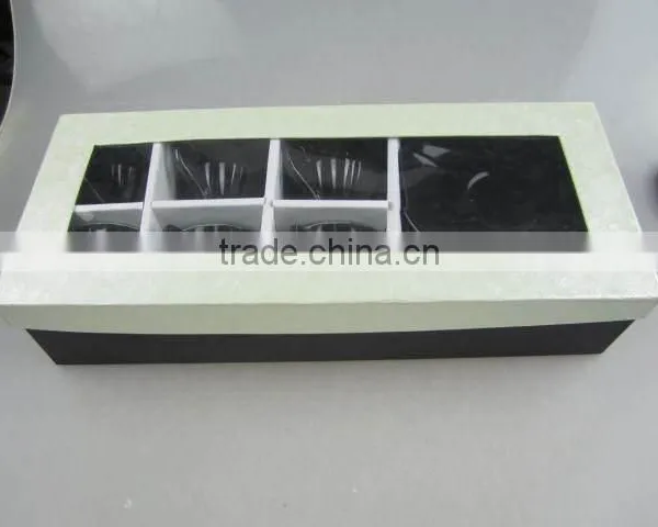 Black Promotion Coffee Cup Set ,mini Cup and Saucers Leaf Shape With Gift Box photo-2