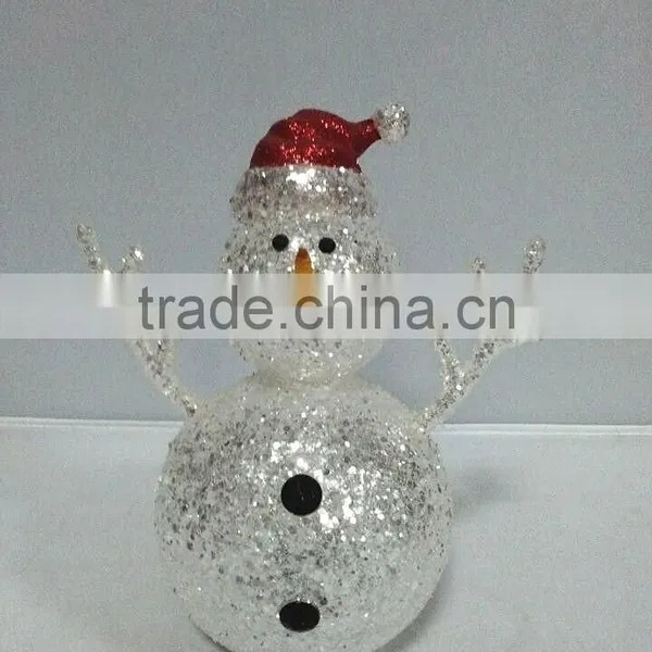 Craft Plastic LED Lighting Lovely Christmas Snowman Deer Decorations photo-4