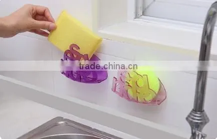 ABS Plastic Drain Sponge Holder With Strong Sucker for Kitchen and Bathroom photo-2