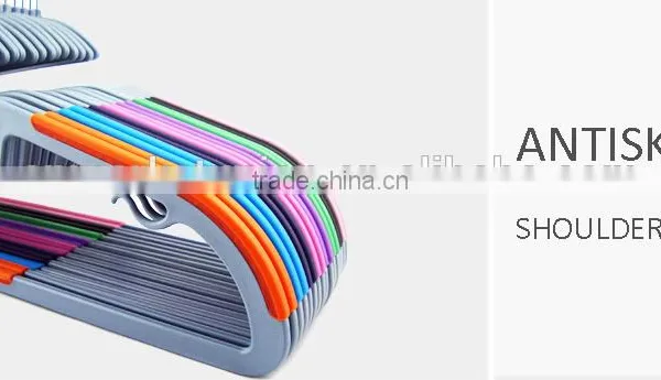 Multifunction Plastic Antiskid Wet & Dry Clothes Hanger,ABS,TPE,PP,Chrome Plated Hook photo-6