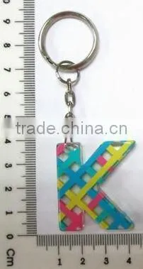 Promotion Alphabet Key Chain, Plastic Letter Key Chain With Printing, Personalized Letter Key Chain photo-4