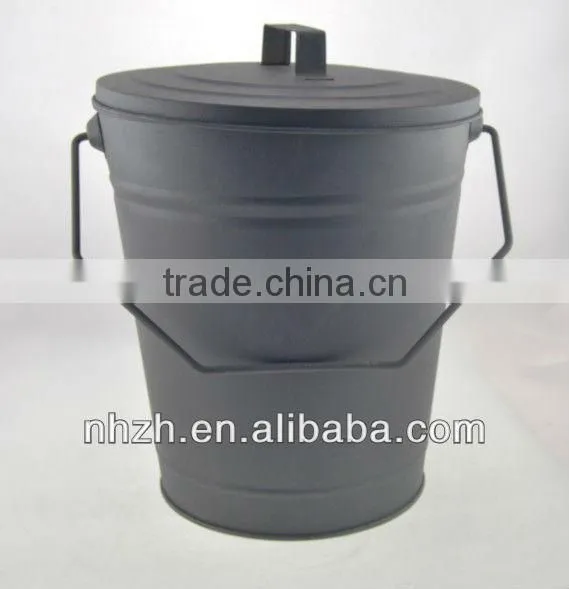 Kitchen Middle Matte Black Iron Bucket photo-4
