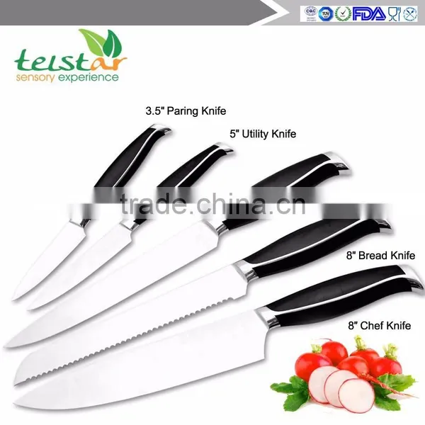 High-grade Wood Block of Woolly Family Kitchen Multi-function Stainless Steel Knife photo-2