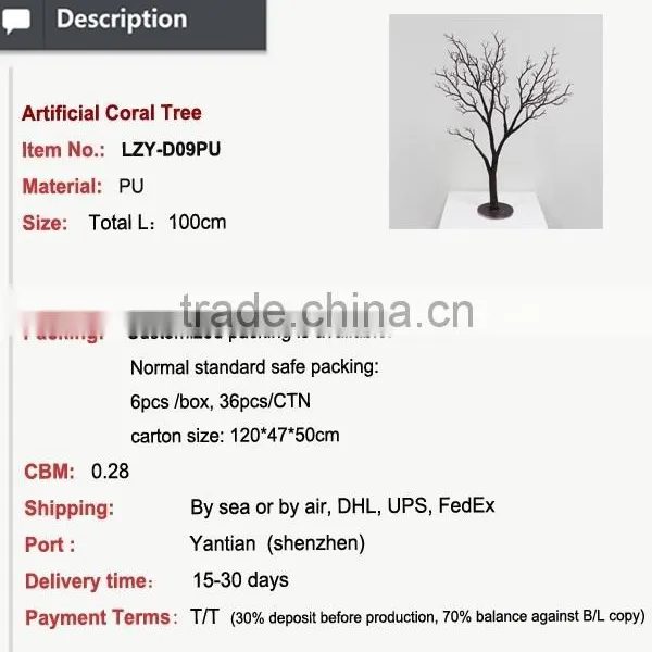 High Quality Coral Tree Wedding Table Tree Centerpieces Artificial Dry Tree Branch photo-2