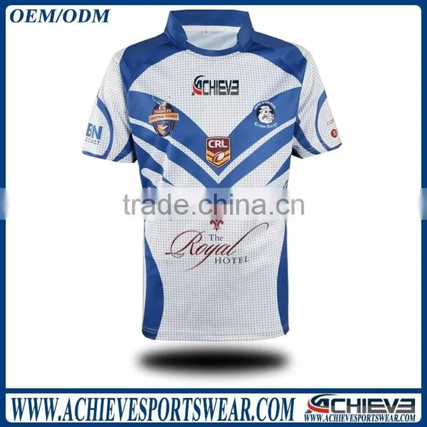 Full Sublimated Men Rugby Training t Shirts Professional Sports Rugby Uniforms photo-6