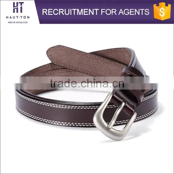 HAUTTON Brand Fashion Casual Ladies Alloy Pin Buckle Waist Belts Hot Sale Woman Genuine Split Cow Leather Belt