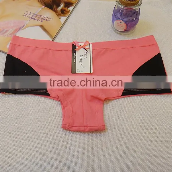 Color Block With Applique Wholesale Hot Teen Gilrs Panties Stock Active Women Boxer Underwear photo-6