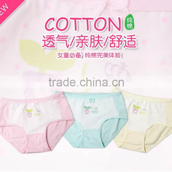 Wholesale 100 % Cotton Print Kids Underwear /Cartoon Print Girl Briefs Kids Underwear photo-3