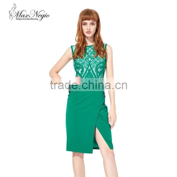 Maxnegio Formal Ladies Official Green Dresses photo-2