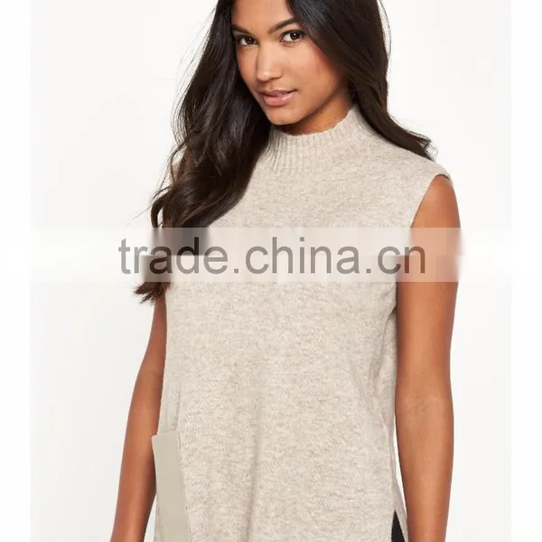 Cold Shoulder Draped Waterfall Front Knitwear Long Line Design Knitwear photo-5