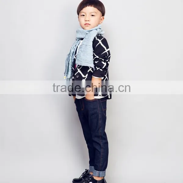 STOCK Available! COOL KID ZONE 2016 Autum Black and White Plaid Suit Boy Jacket Baby Boy Suit Boy Child Trench Coat photo-3