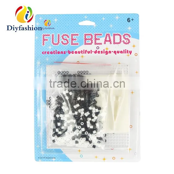 Diyfashion 5mm Hama Perler Fuse Beads Zebra Set With Puzzle Iron Paper and Twezzer Hama Beads Toys for Kids 18095 photo-2