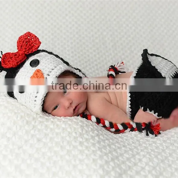 Penguin Newborn Baby Girls Boys Crochet Knit Costume Photo Photography Prop Outfits photo-4