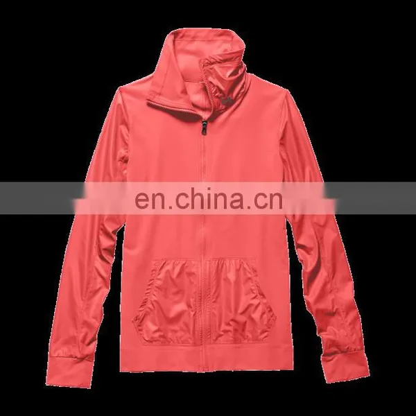 2016 Ladies Grey Satin Polyester Yoga Jacket photo-4
