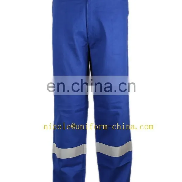 Mens 100% Cotton Flame Retardant Fabric Reflective Tape Work Cargo Causal Pants