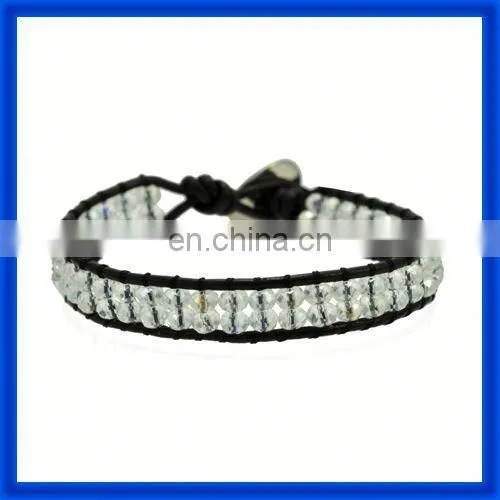 New 2014 Wrap Leather Bracelet Metal TPCL122