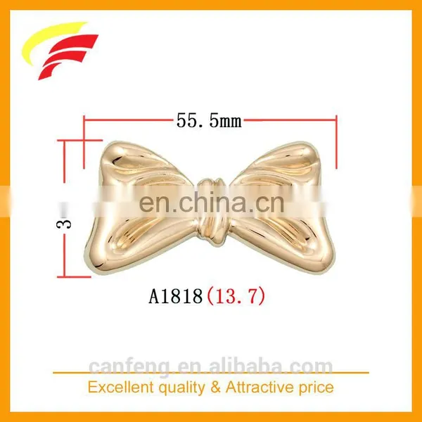 Zinc Alloy Metal Butterfly Knot Shape Press Clamp Belt Buckle With Custom Size photo-4