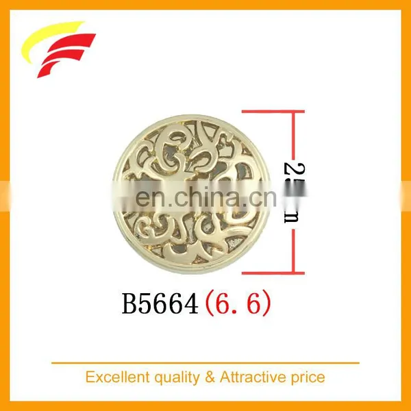 25mm Fashion Zinc Alloy ( Zamak ) Hollowed Hand Sewing Button for Garment