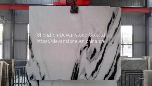 White Mix Black China Panda Marble Worktops, Stairs Floor Tiles photo-5