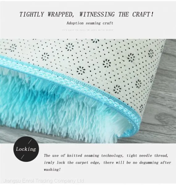 Nordic Fashion Fluffy Non-slip Mixed Dyed Carpet Living Room / Bedroom Center Carpet Black Gray Pink Blue Large Size Hair Rugs photo-3