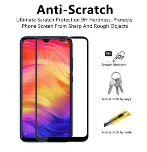 for Xiaomi Redmi Note 7 Tempered Glass Full Cover Screen Protector For XiamiRedmi Note 7 Protective FIlm photo-3