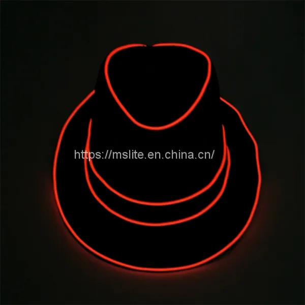 10Pcs European and American Popular Stage Led Luminous Jazz Hat photo-2