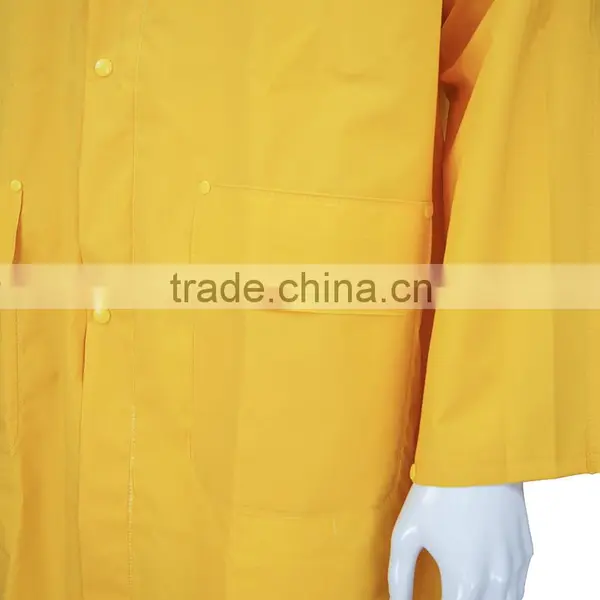 24 Hours Replied PVC/Polyester 90cm Length Raincoat PVC Rain Jacket RC005 photo-6