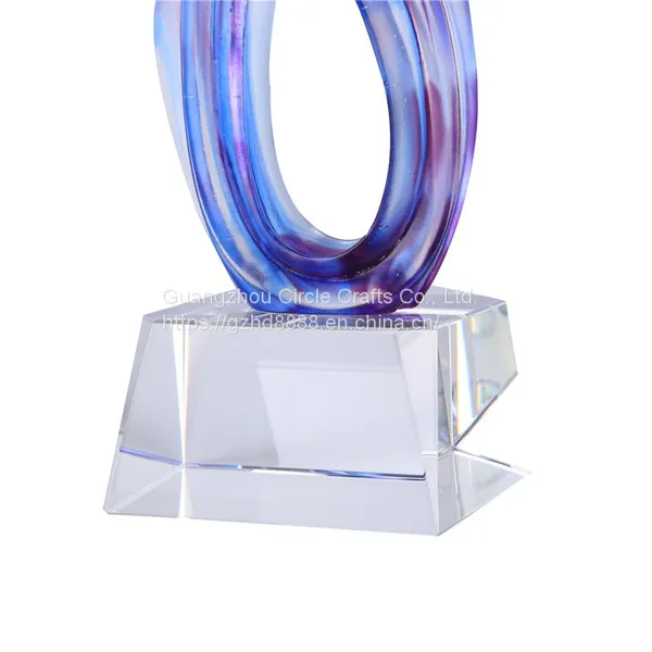 Factory Selling High Quality Anniversary Awards Star Liuli Glazed Trophy for Annual Awards photo-2