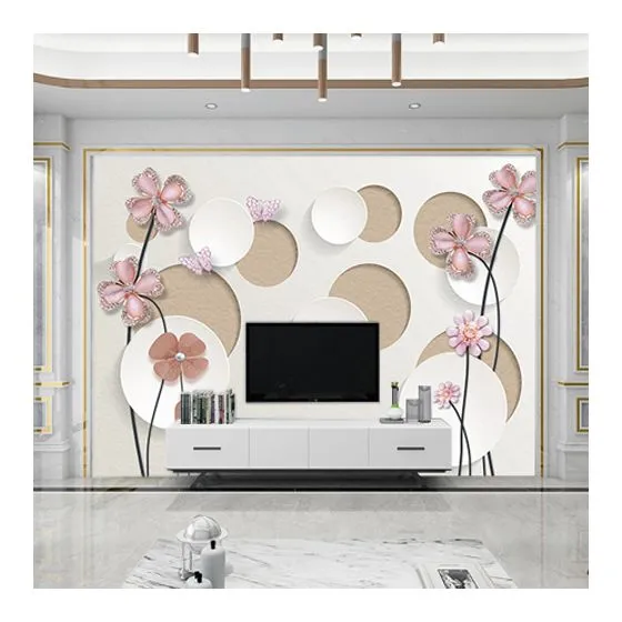 Floral 16D 18D 5D 3D New Launched Design Wall Mural Decoration Painting Home Wallpaper Murals Drop Ship photo-3