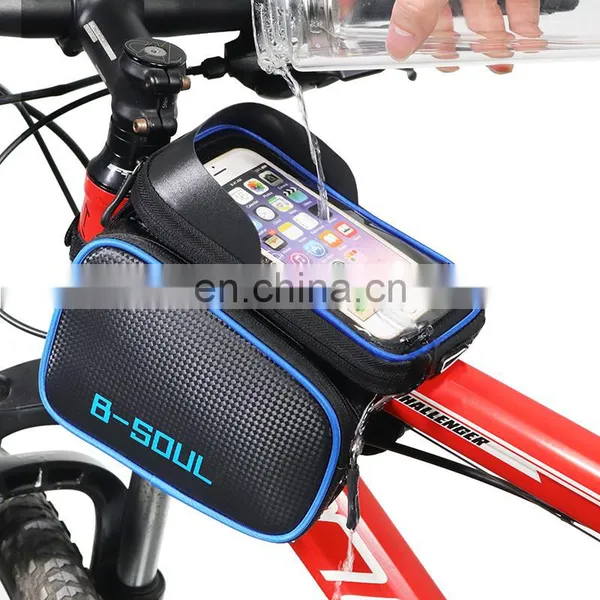 Mountain Folding Bike Front Cycling Pannier Handlebar Bag Phone Holder Waterproof Bicycle Saddle Travel Frame Bags & Boxes