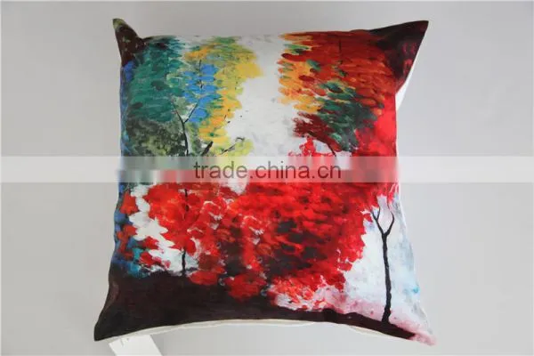 Butterfly Tree Art Style Printed Cushion photo-5