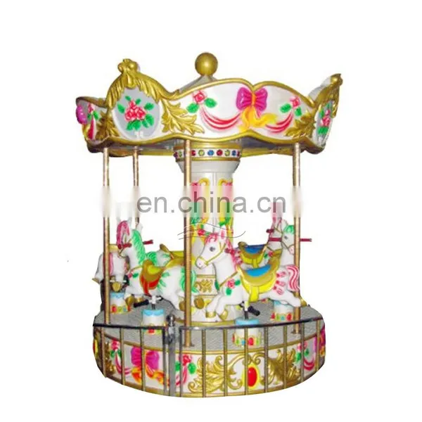 Antique Park Rides Garden Games Mini Carousel Small Pony Ride Merry go Round for Sale photo-3